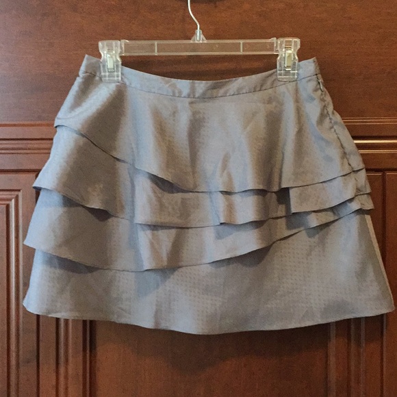 Anthropology gray tiered asymmetric skirt - Picture 1 of 5